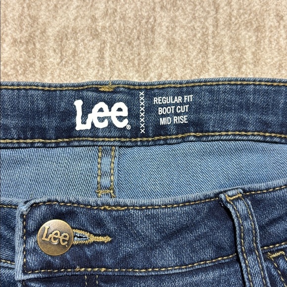 Plus 20 womens stretch bootcut jeans blue denim Lee mid hi rise - Picture 4 of 6